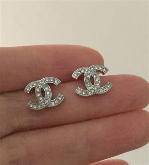 chanel single earring|authentic chanel stud earrings.